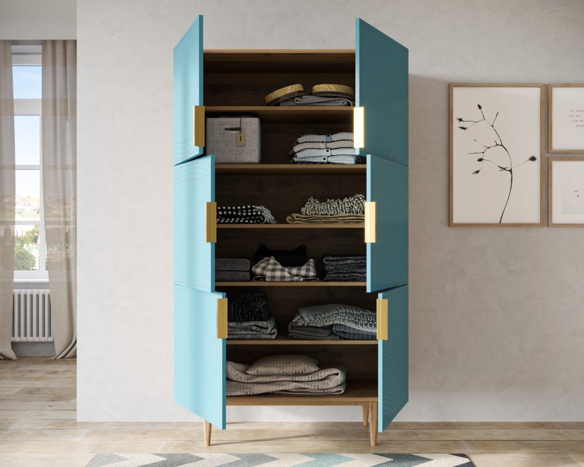 Шкаф Лайн (Line) LN04/GR1/blue Голубой