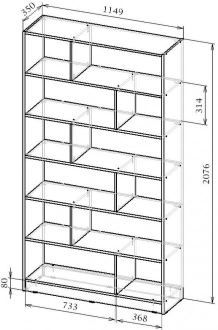 Шкаф Либерти-61-БТ-ДС белый / дуб сонома