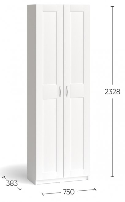 Шкаф Макс двухдверный узкий дуб венге