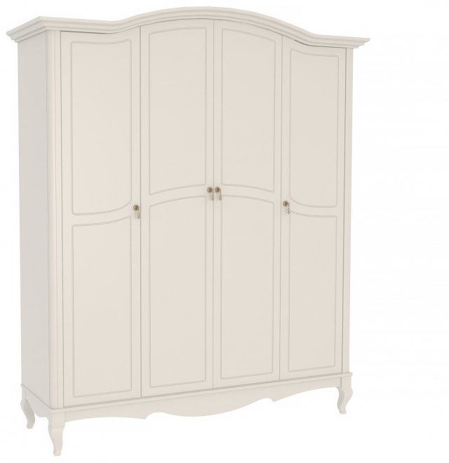 Шкаф Малонн Ави белый четырехстворчатый