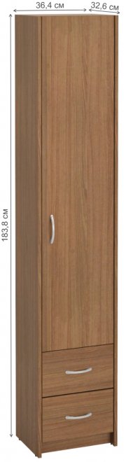 Шкаф Милана-14 правый ясень темный