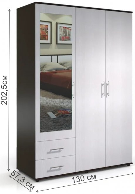 Шкаф Милена СВ-476 венге / вудлайн крем