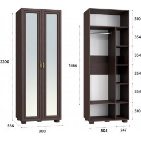 Шкаф Монблан МБ-26К