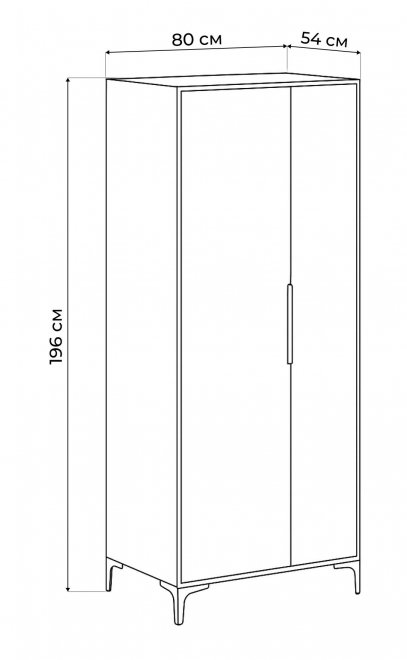 Шкаф Иадама двухстворчатый белый / белый глянец