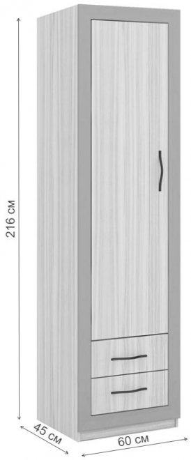 Шкаф Нобиле Пл-60/45 ШКр шамони / крем