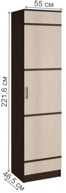Шкаф однодверный Сакура СП-01 венге / лоредо