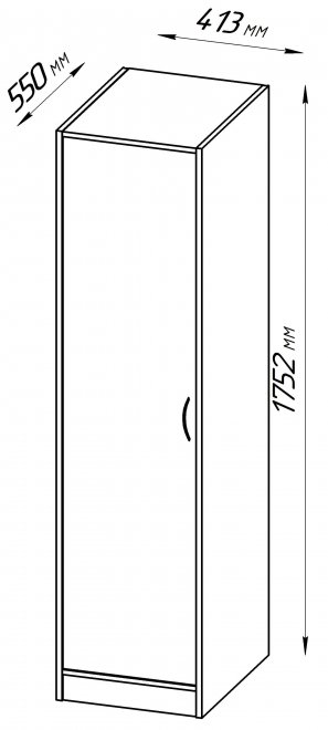 Шкаф Орион 1 дуб венге