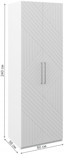 Шкаф Отис МН-039-08 П5 белый / графит