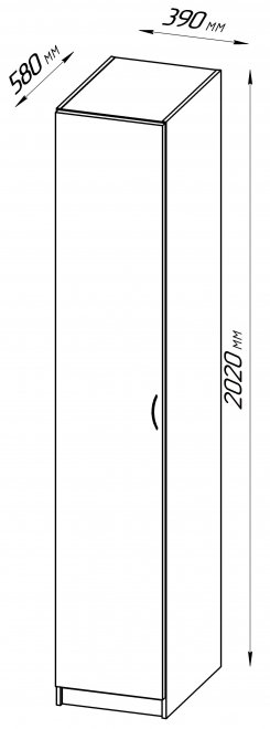 Шкаф Пегас 1 дуб венге