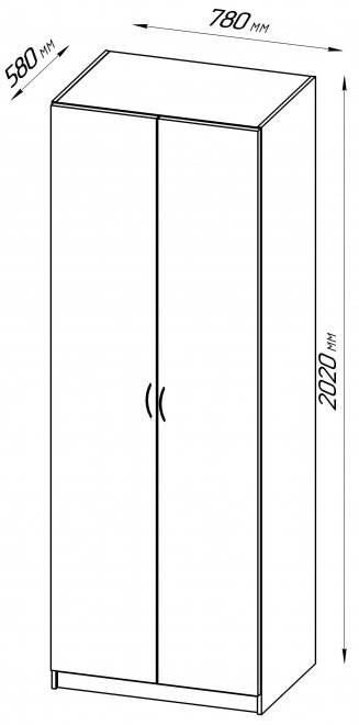 Шкаф Пегас 2 белый