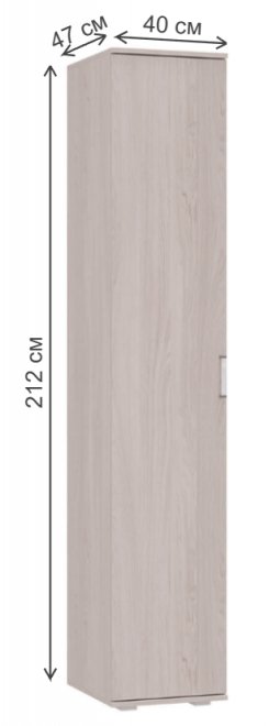 Шкаф Белла ясень белый