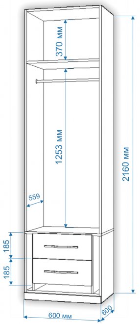 Шкаф Пл-60/60 К карамель / кофе