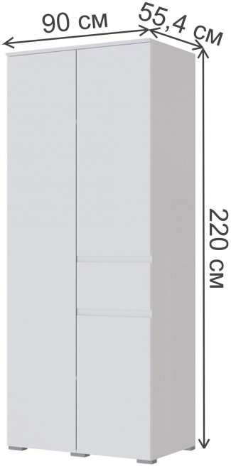 Шкаф Плейона двустворчатый белый