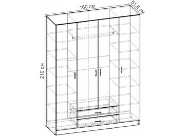 Шкаф Рио-4.7 ШР.073.1600-01