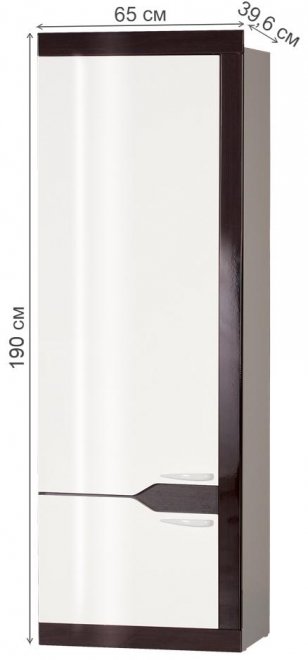 Шкаф Ронда №300 венге / белый