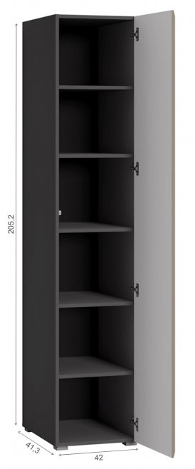 Шкаф  Сейдиль 16.313 антрацит / веллюто капучино