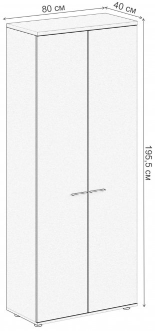 Шкаф SG.801.WH.OD белый / дуб темный