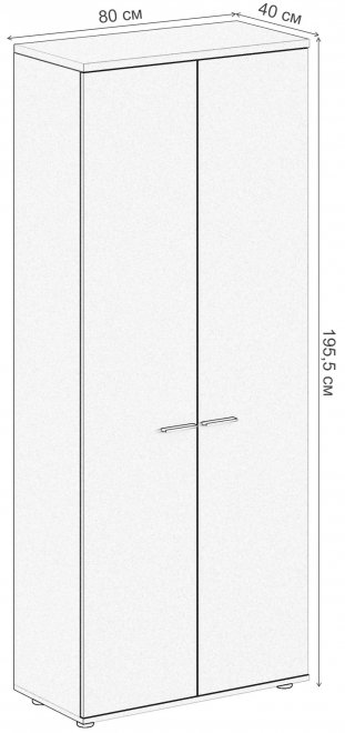 Шкаф SG.821.WH.OD белый / дуб темный