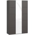 Шкаф Стелла комбинированный серый вулкан / фон серый - Уцененный экземпляр