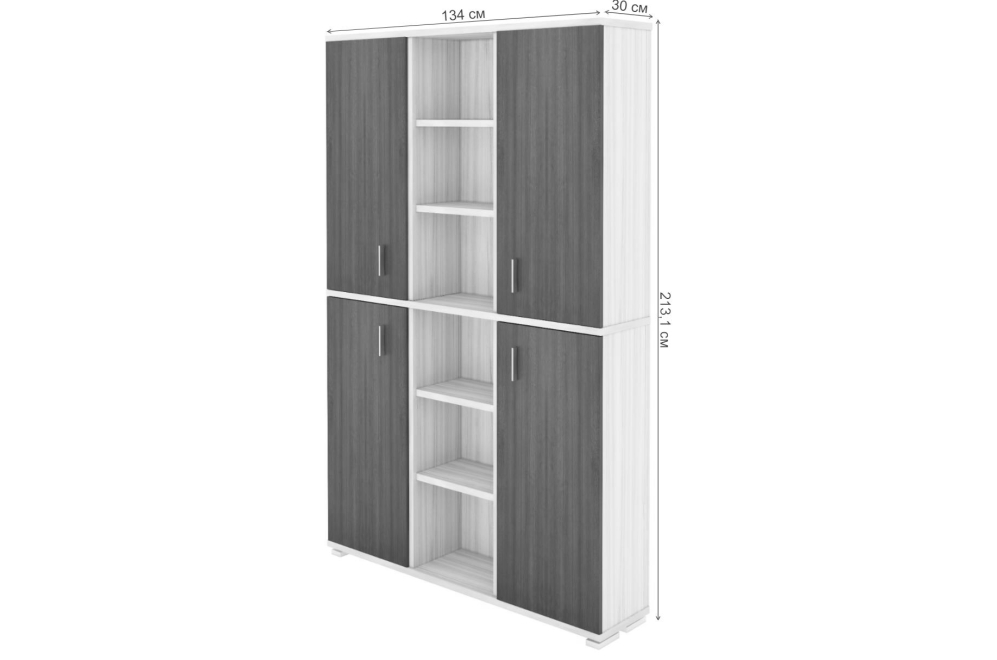 Шкаф ПУ-40-5 НБЕ нельсон / белый