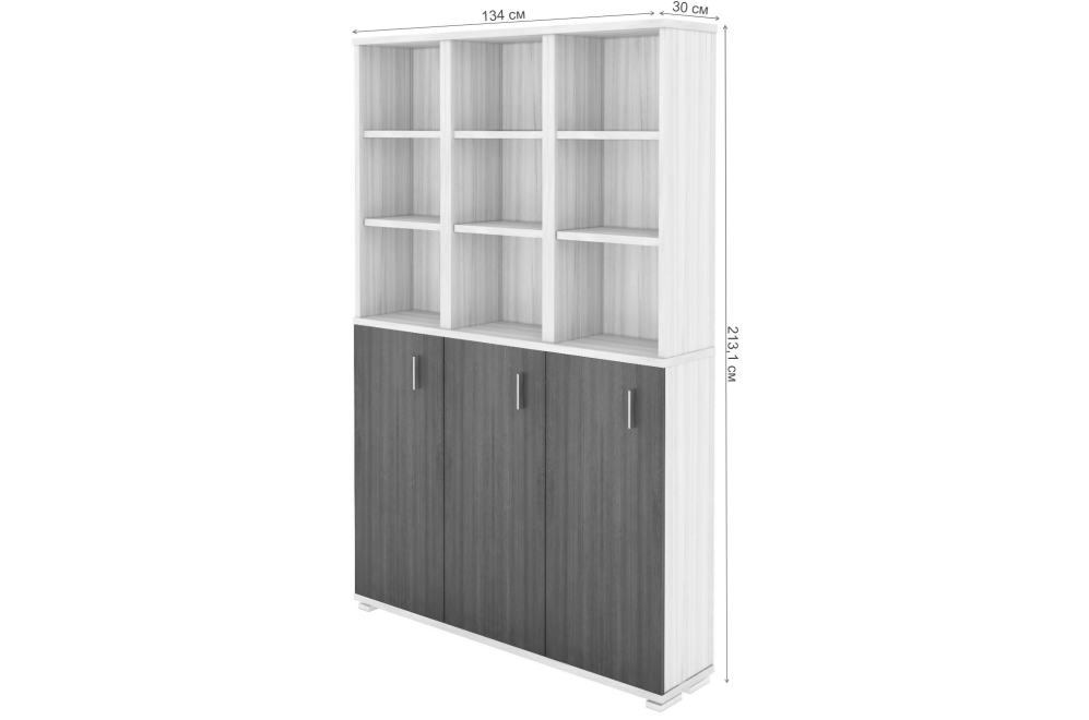 Шкаф ПУ-40-6 НБЕ нельсон / белый