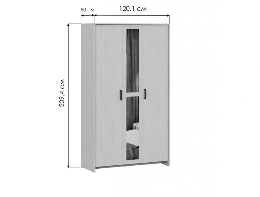Шкаф Taika дуб золотой / ясень анкор светлый / камень темный