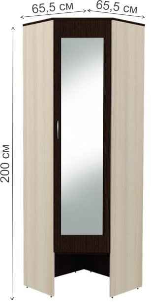 Шкаф угловой Ольга №9 шимо светлый / венге