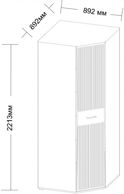 Шкаф угловой Шарлиз белое сияние / белый снег