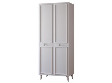 Шкаф-пенал Валенсия МВК-01 белый / золото