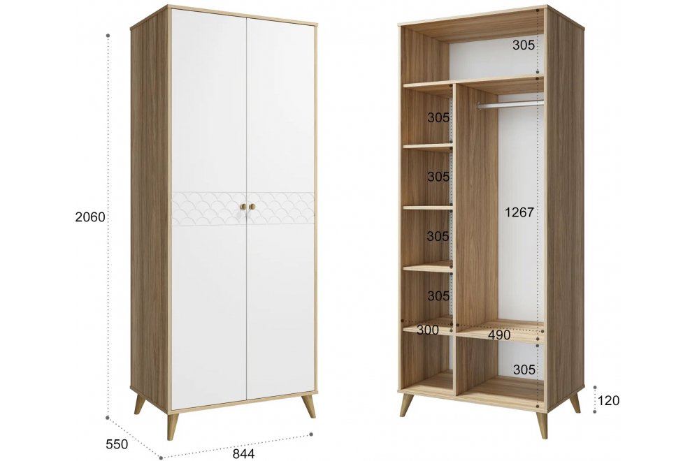 Шкаф Велламо ВО-06 блэквуд ячменный / бланж