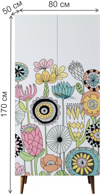 Шкаф Воаб малый орех / принт 3