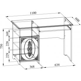 Компьютерный стол Ассоль плюс АС-243К