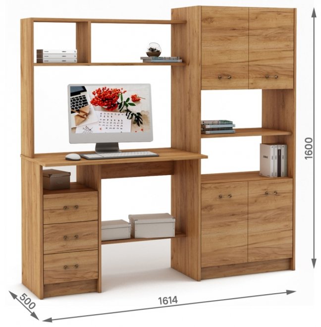 Компьютерный стол Август-12 дуб золотистый