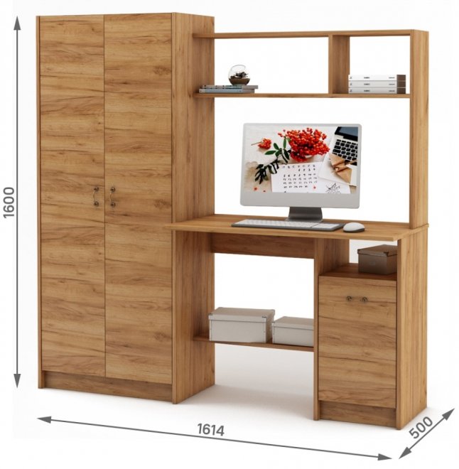 Компьютерный стол Август-13 дуб золотистый