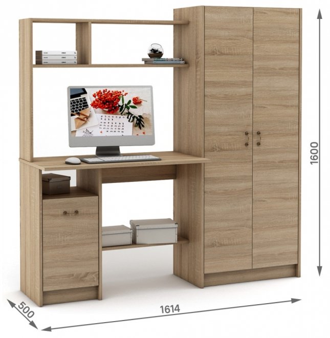 Компьютерный стол Август-14 дуб сонома