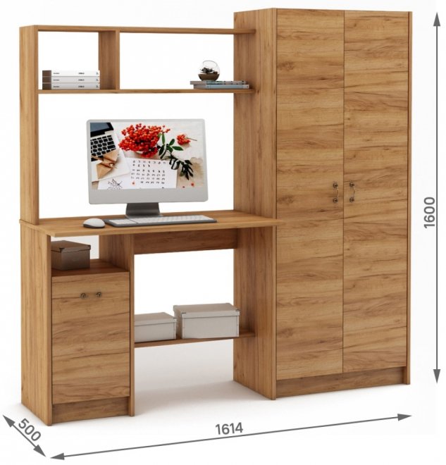 Компьютерный стол Август-14 дуб золотистый
