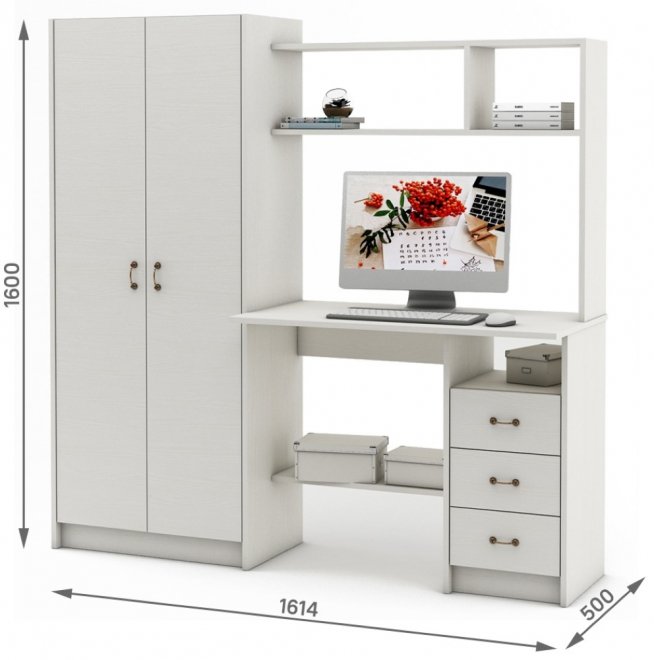 Компьютерный стол Август-15 белый