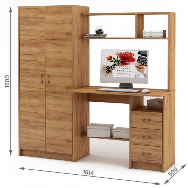 Компьютерный стол Август-15 дуб золотистый