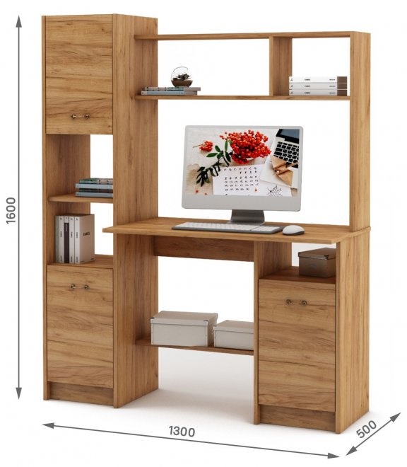 Компьютерный стол Август-1 дуб золотистый