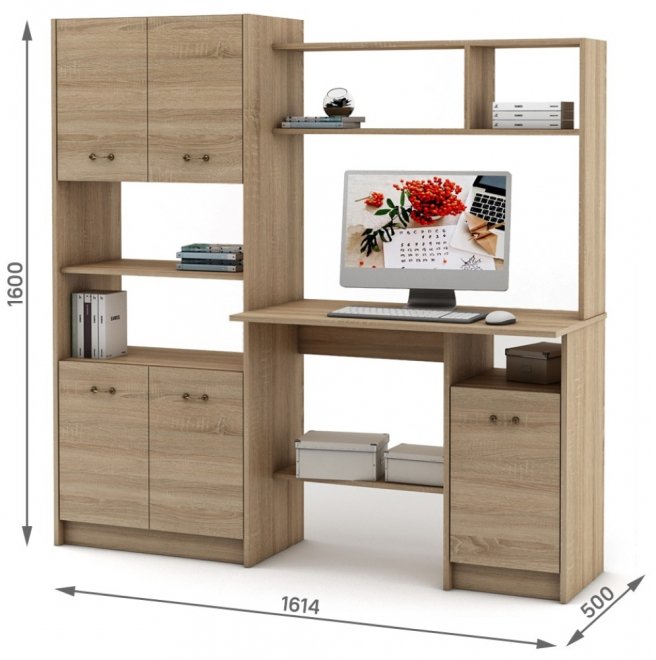 Компьютерный стол Август-9 дуб сонома