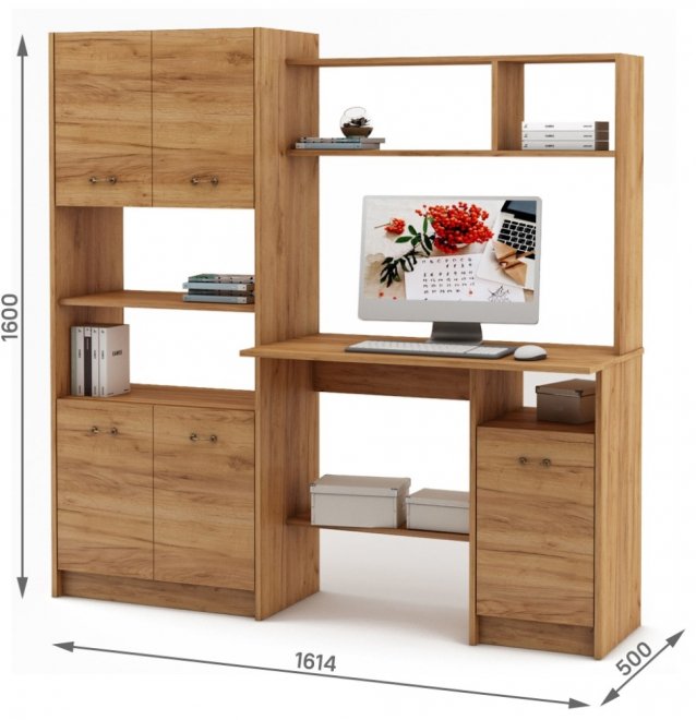 Компьютерный стол Август-9 дуб золотистый