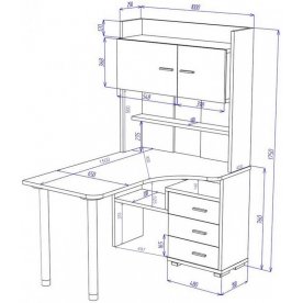 Компьютерный стол Даланта СР-133-150 ВК-правый