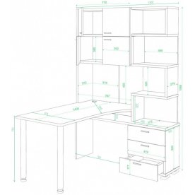 Компьютерный стол Домино СР-500М/140 КБЕБЕ-правый