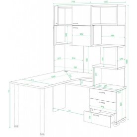 Компьютерный стол Домино СР-500М/140 Ш-Ч-правый