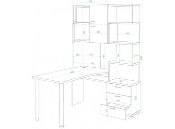 Компьютерный стол Домино СР-500М/190 К-правый