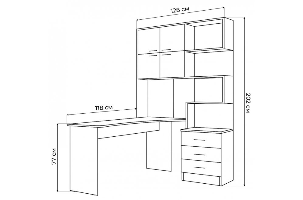 Компьютерный стол Эльброни левый кашемир