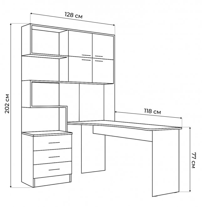 Компьютерный стол Эльброни правый кашемир