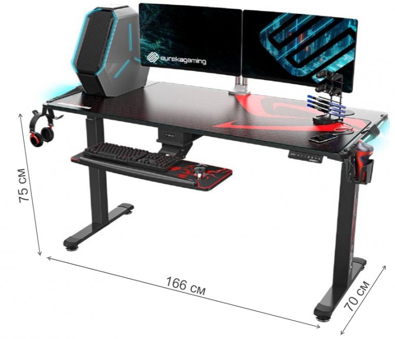 Компьютерный стол Eureka ERK-EGD-S62B