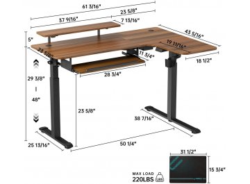 Компьютерный стол Eureka ERK-L60R-WN