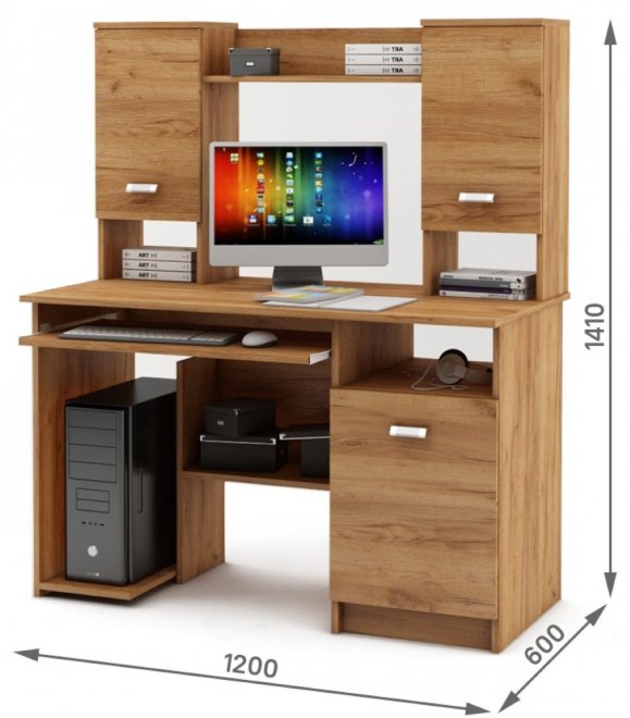 Компьютерный стол Имидж-14 дуб золотистый